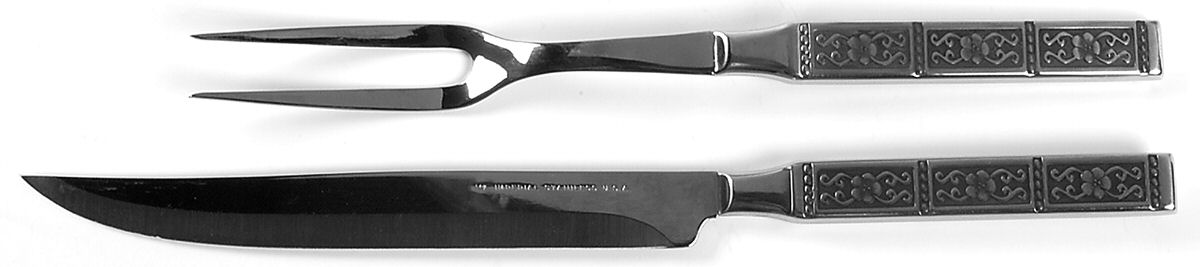 Isabella (Stainless) Large 2-Piece Roast Carving Set w/Stainless Blade by Oneida Silver-1