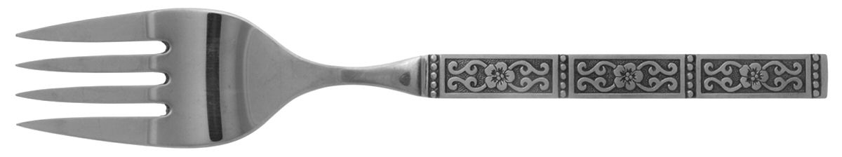 Isabella (Stainless) Medium Solid Cold Meat Serving Fork by Oneida Silver-1