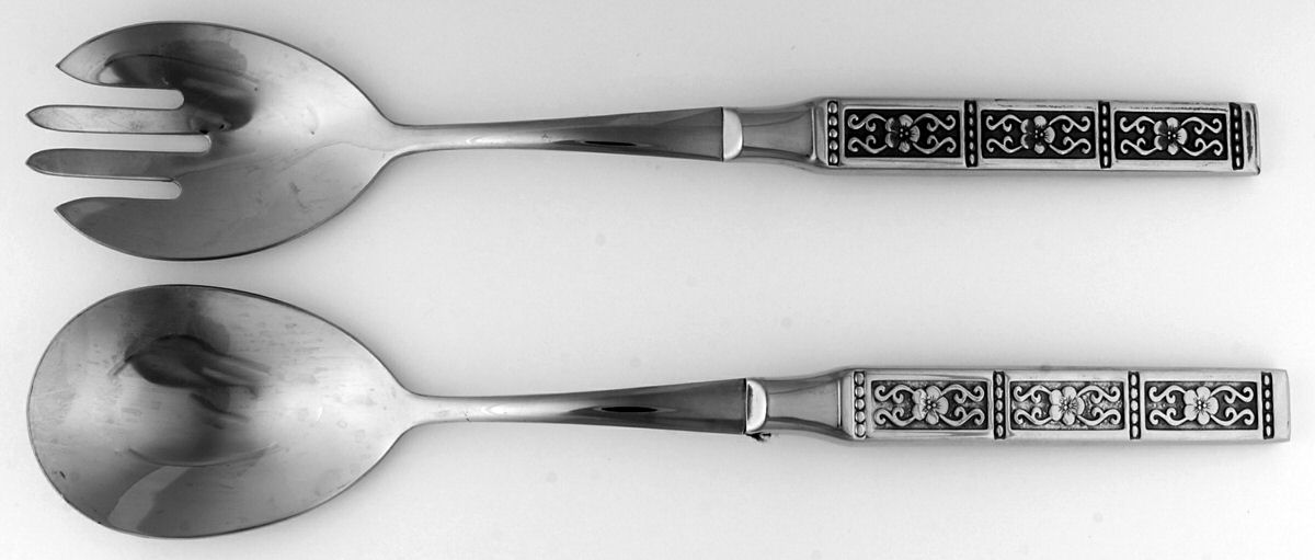 Isabella (Stainless) Hollow Handle 2-Piece Salad Set by Oneida Silver-1