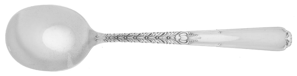 Janet (Silverplate, 1936) Round Bowl Soup Spoon (Cream Soup) HC by Oneida Silver-1