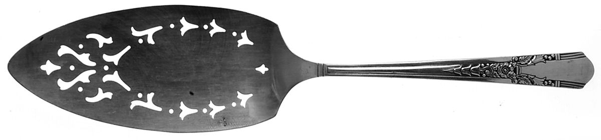 Jasmine (Silverplate, 1939) Server-Pie/Solid-Pierced by Oneida Silver-1