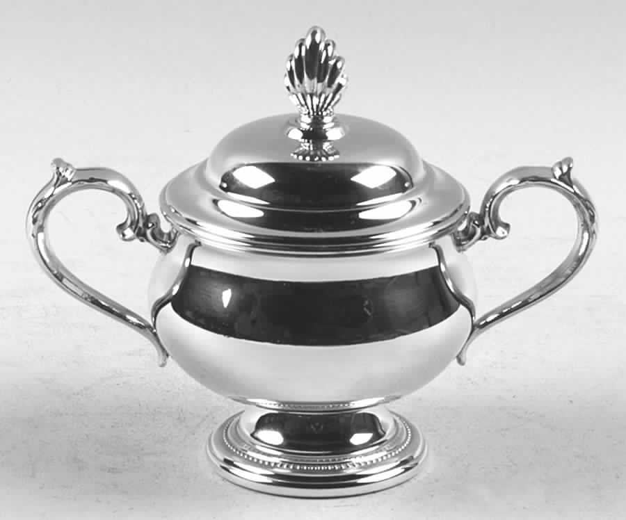 Jefferson (Silverplate, Hollowware) Sugar Bowl & Lid by Oneida Silver-1