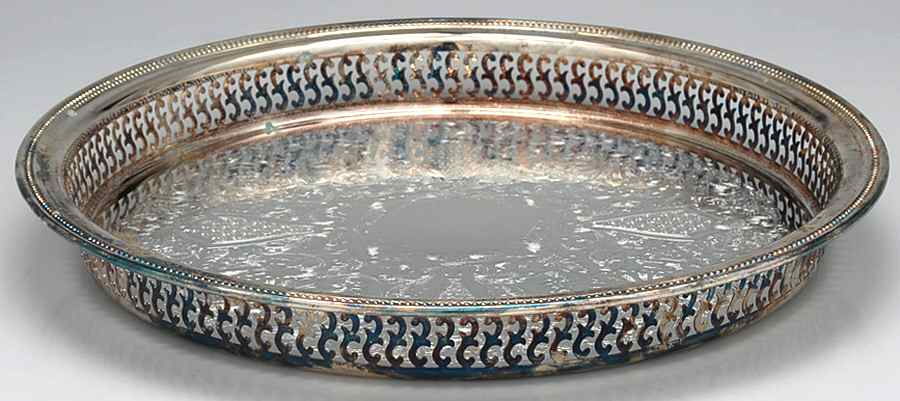 Jefferson (Silverplate, Hollowware) 13" Gallery Tray by Oneida Silver-1
