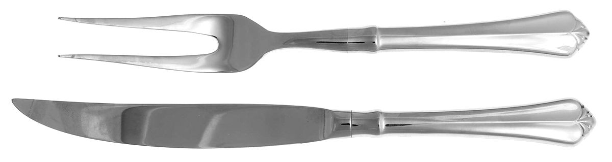 Juilliard (Stainless) Small 2-Piece Steak Carving Set w/Stainless Blade by Oneida Silver-1