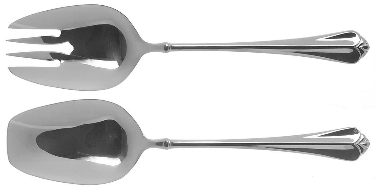 Juilliard (Stainless) (2 Pc) Solid Salad Set by Oneida Silver-1