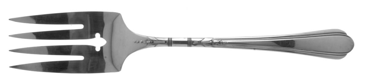 June-Nursery (Silverplate, 1932, No Monograms) Medium Solid Cold Meat Serving Fork by Oneida Silver-1