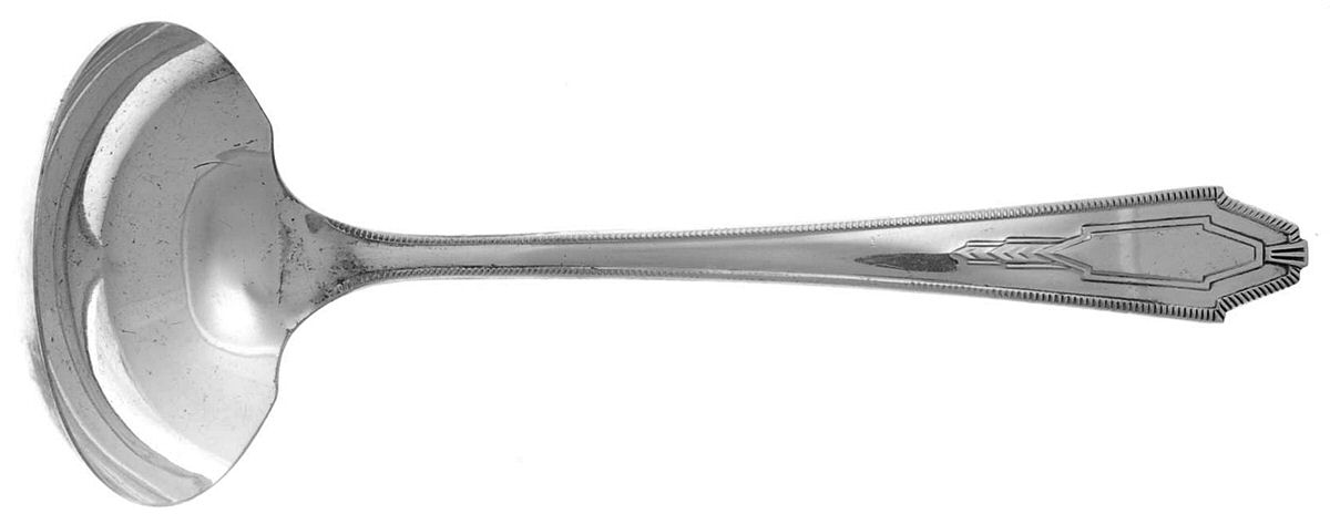 Keswick (Silverplate, 1931, No Monograms) Solid Gravy Ladle by Oneida Silver-1