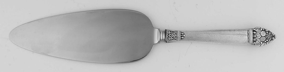 King Cedric (Silverplate, 1933, No Monogram) Pie Server with Stainless Blade by Oneida Silver-1