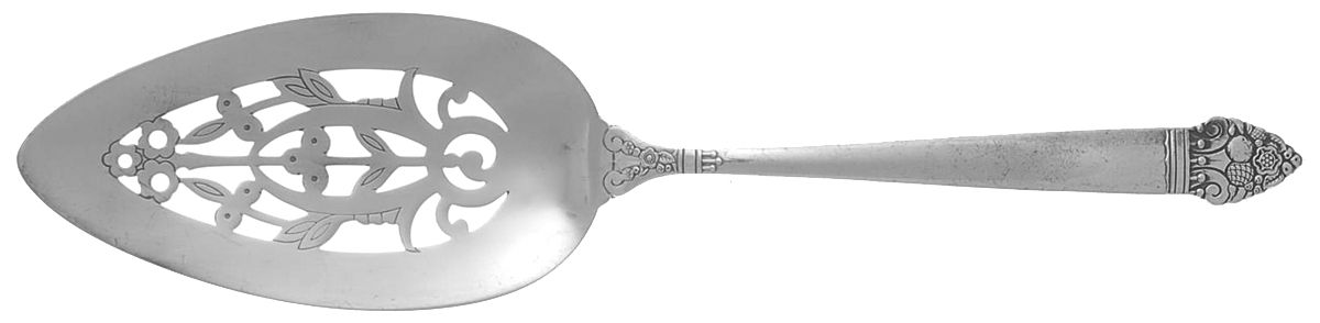 King Cedric (Silverplate, 1933, No Monogram) Solid Pierced Pie Server by Oneida Silver-1