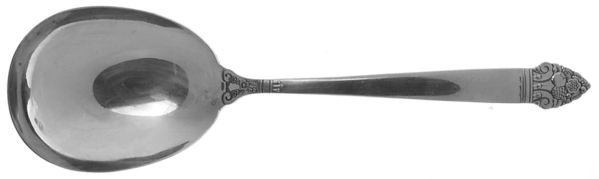King Cedric (Silverplate, 1933, No Monogram) Solid Smooth Casserole Spoon by Oneida Silver-1