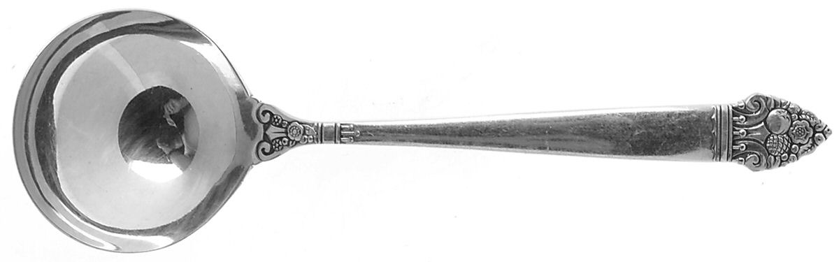 King Cedric (Silverplate, 1933, No Monogram) Round Bowl Soup Spoon (Bouillon) by Oneida Silver-1
