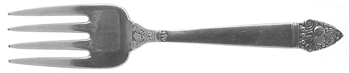 King Cedric (Silverplate, 1933, No Monogram) Baby Fork by Oneida Silver-1