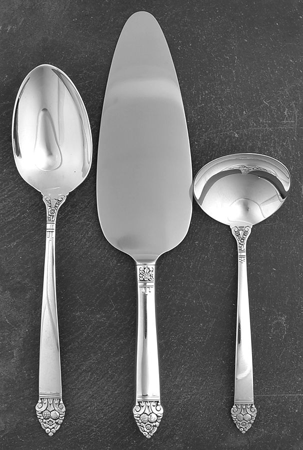 King Cedric (Sterling, 1949) 3 Piece Completer Set by Oneida Silver-1