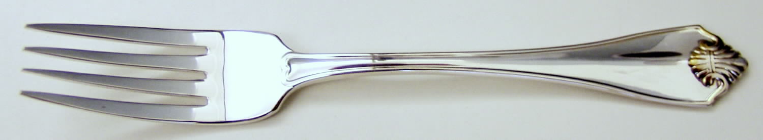King James (Silverplate, 1985) Luncheon/Dessert Fork, Solid Piece by Oneida Silver-1