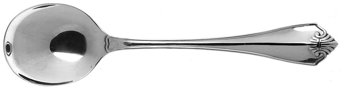 King James (Silverplate, 1985) Round Bowl Soup Spoon (Gumbo) by Oneida Silver-1