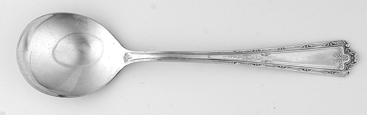 Kingston (Silverplate, 1929) Round Bowl Soup Spoon (Gumbo) by Oneida Silver-1