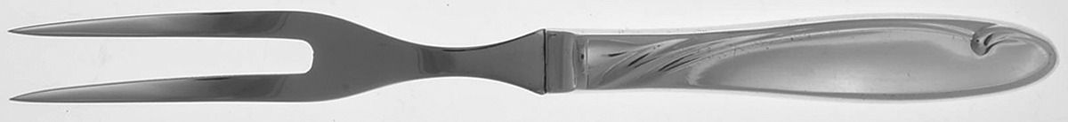 Lady Barbara (Silverplate, 1959) Small Steak Carving Fork with Stainless Prongs by Oneida Silver-1