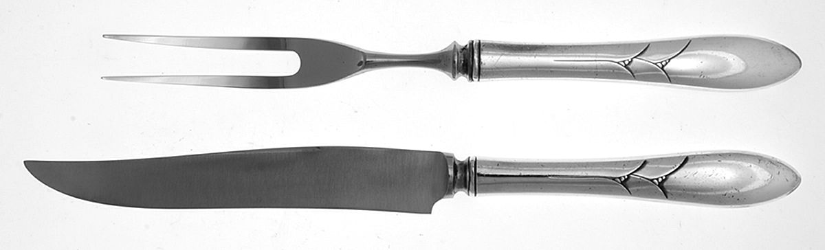 Lady Hamilton (Silverplate, 1932) Small 2-Piece Steak Carving Set w/Stainless Blade by Oneida Silver-1