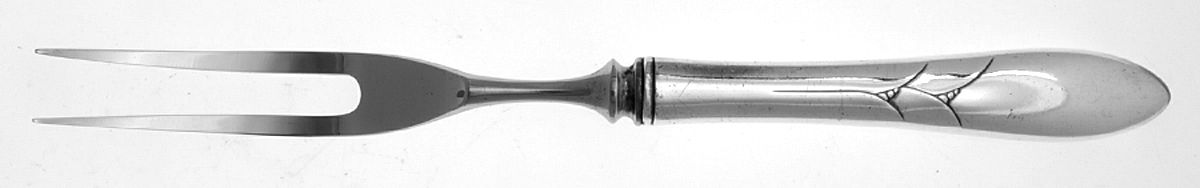 Lady Hamilton (Silverplate, 1932) Small Steak Carving Fork with Stainless Prongs by Oneida Silver-1