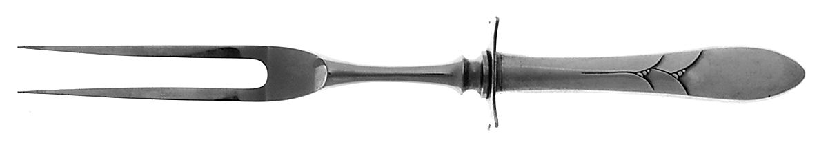 Lady Hamilton (Silverplate, 1932) Large Stainless-Prong Roast Carving Fork by Oneida Silver-1