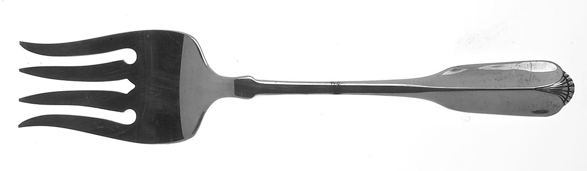 Lady Hamilton (Silverplate, 1985) Medium Solid Cold Meat Serving Fork by Oneida Silver-1