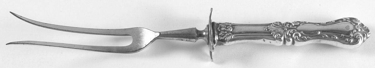 Lakewood-Warren (Silverplate, 1901) Small Steak Carving Fork, Silverplate Prongs by Oneida Silver-1