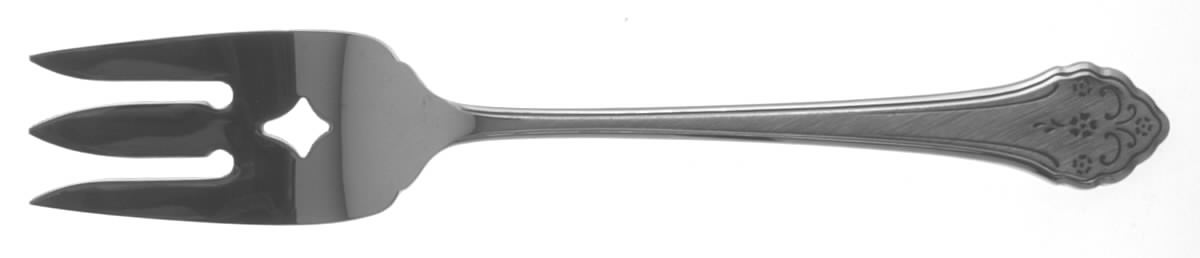Lakewood (Stainless) Medium Solid Cold Meat Serving Fork by Oneida Silver-1