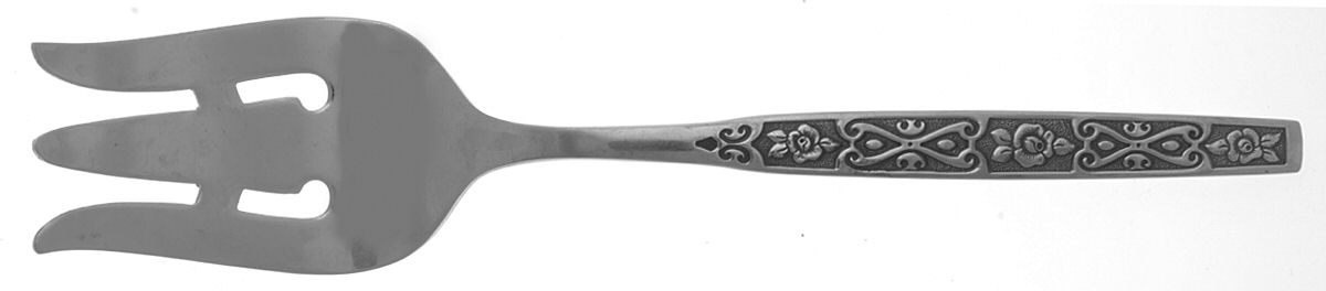 Latin Quarter (Stainless) Medium Solid Cold Meat Serving Fork by Oneida Silver-1