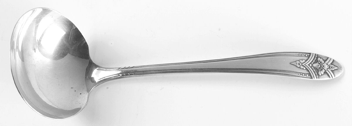 La Ronnie (Silverplate, 1945) Solid Gravy Ladle by Oneida Silver-1