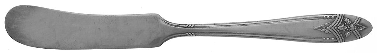 La Ronnie (Silverplate, 1945) Flat Handle Butter Spreader by Oneida Silver-1
