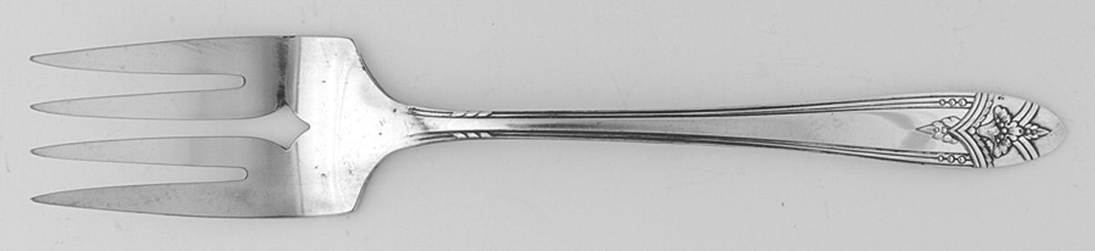 La Ronnie (Silverplate, 1945) Medium Solid Cold Meat Serving Fork by Oneida Silver-1