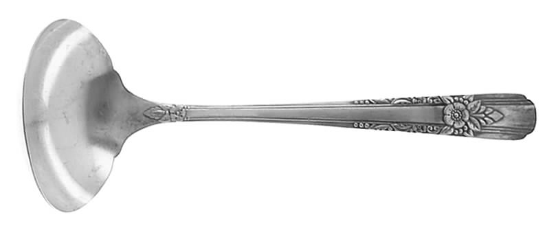 La Rose (Silverplate, 1938) Solid Gravy Ladle by Oneida Silver-1