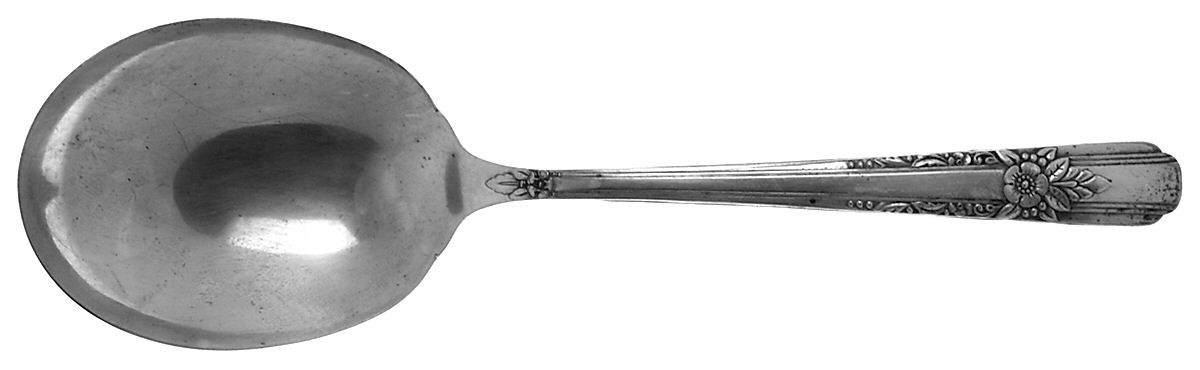 La Rose (Silverplate, 1938) Solid Smooth Casserole Spoon by Oneida Silver-1