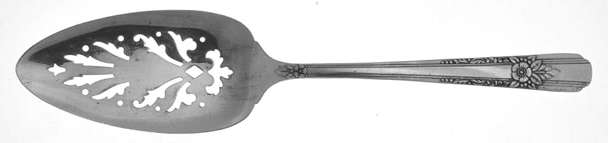 La Rose (Silverplate, 1938) Solid Pie Server by Oneida Silver-1