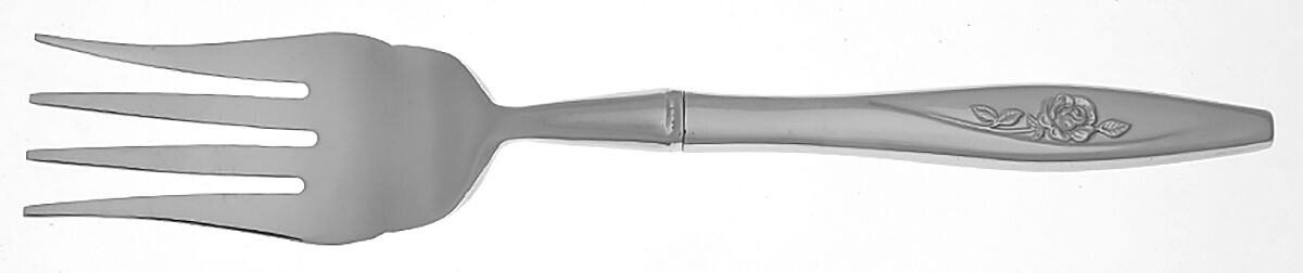 Lasting Rose (Stainless) Cold Meat Fork Large, Stainless Tines HC by Oneida Silver-1