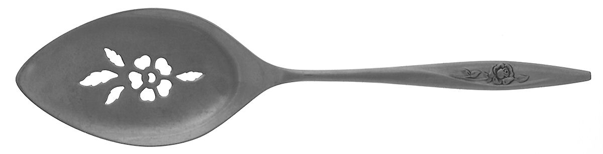 Lasting Rose (Stainless) Pierced All Stainless Pie Server by Oneida Silver-1