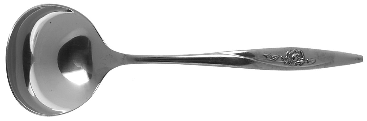 Lasting Rose (Stainless) Solid Gravy Ladle by Oneida Silver-1