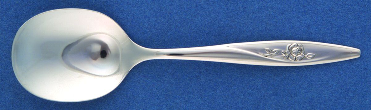 Lasting Rose (Stainless) Straight Handle Baby Spoon by Oneida Silver-1