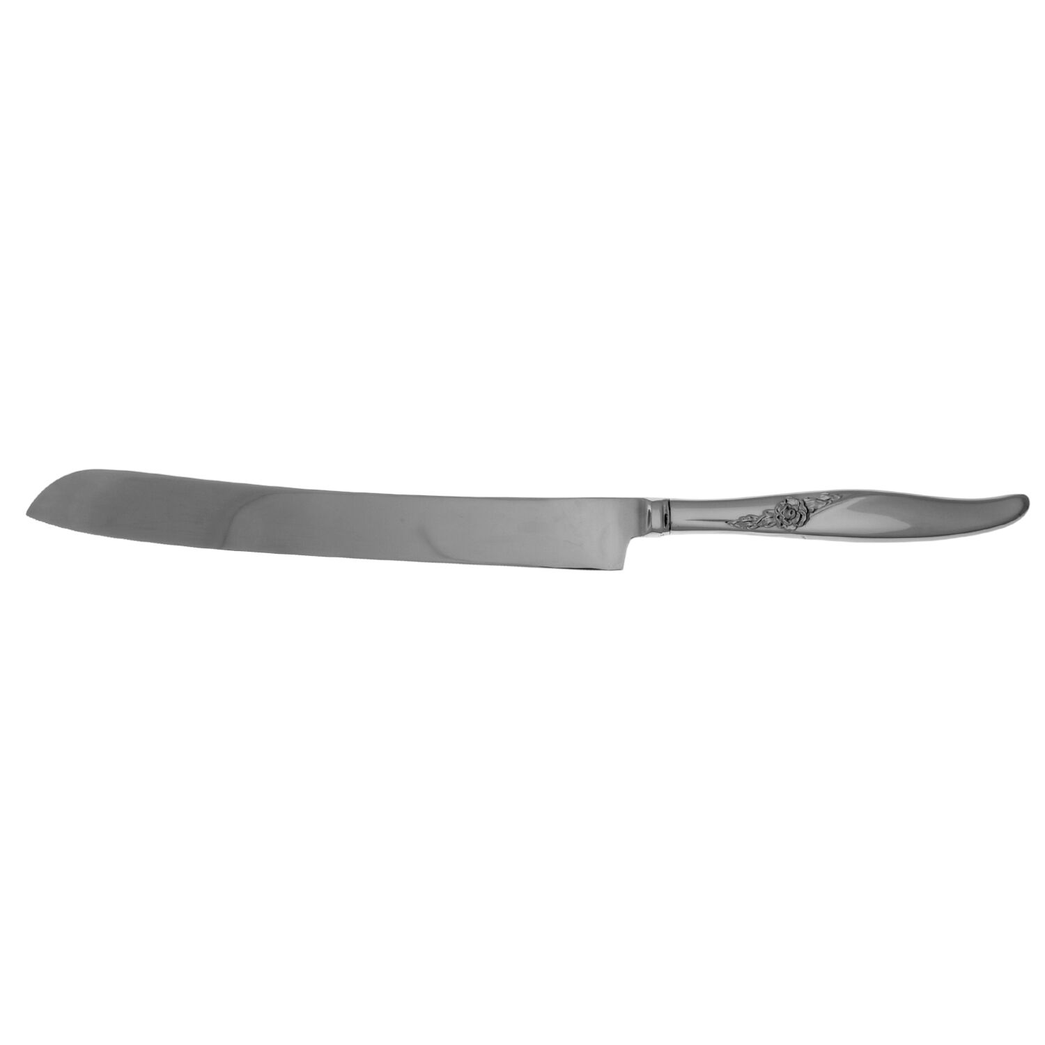 La Rose (Stainless) Wedding Cake Knife with Stainless Blade HC by Oneida Silver-1