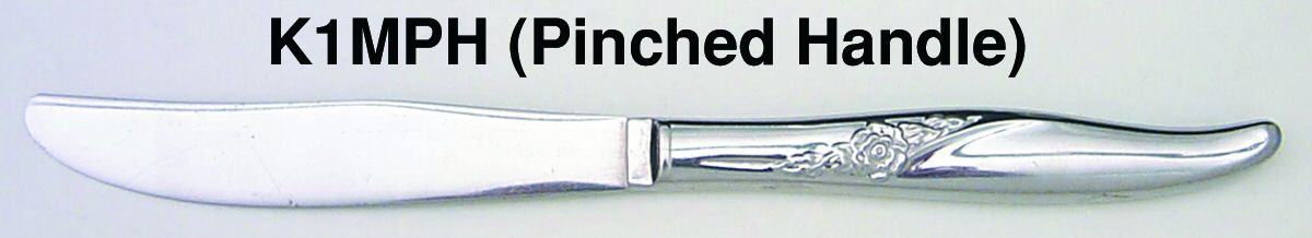 La Rose (Stainless) Modern Hollow Knife-Pinched Handle by Oneida Silver-1