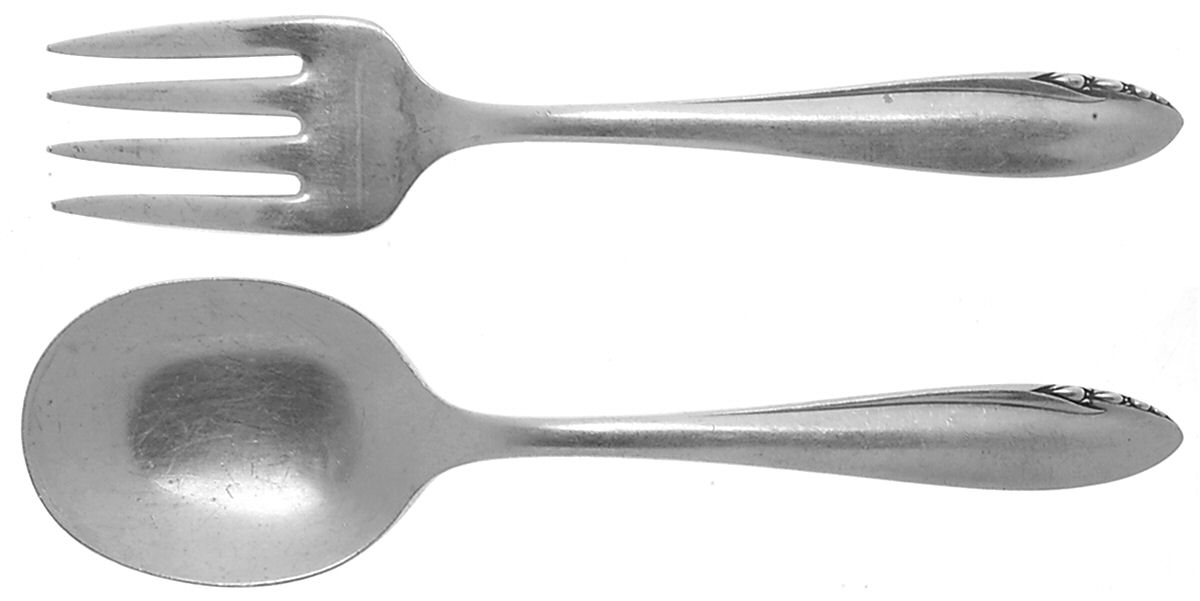 Lasting Spring (Sterling, 1949) 2 Pc Baby Set (BF, BS) by Oneida Silver-1