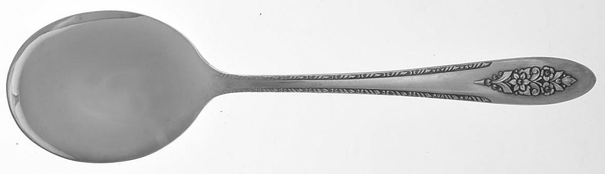 Lady Stuart (Silverplate, 1949) Round Bowl Soup Spoon (Cream Soup) by Oneida Silver-1