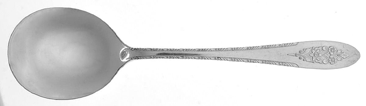 Lady Stuart (Silverplate, 1949) Round Bowl Soup Spoon (Gumbo) by Oneida Silver-1