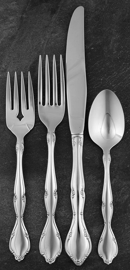 Lakewood-Tuxedo (Stainless, S.S.S.) 4 Piece Place Setting by Oneida Silver-1