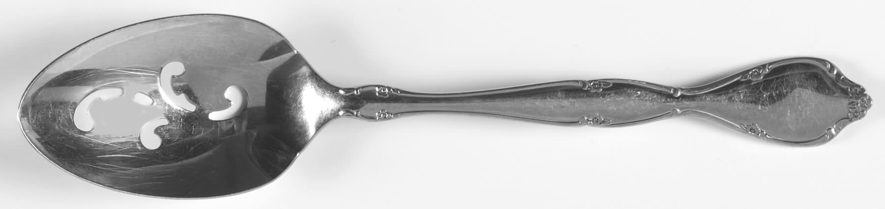 Lakewood-Tuxedo (Stainless, S.S.S.) Pierced Tablespoon (Serving Spoon) by Oneida Silver-1