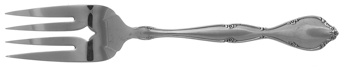 Lakewood-Tuxedo (Stainless, S.S.S.) Medium Solid Cold Meat Serving Fork by Oneida Silver-1