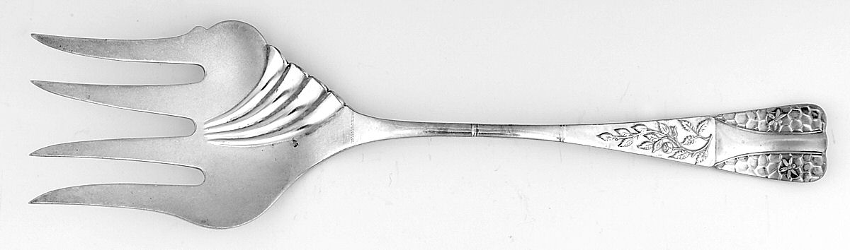 Laurion (Silverplate, 1887) Large Solid Fish Serving Fork by Oneida Silver-1