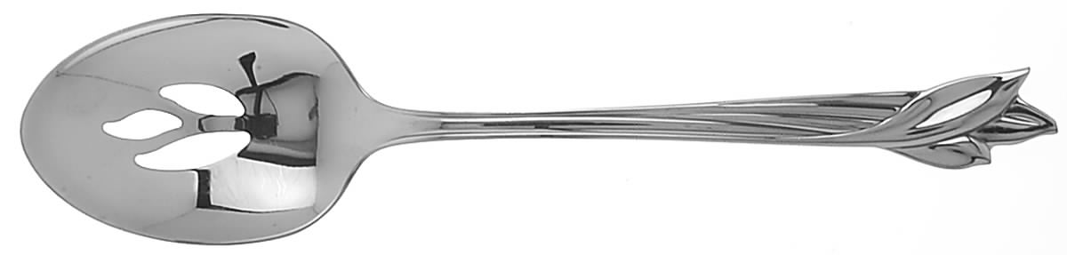 Leander (Stainless) Pierced Tablespoon (Serving Spoon) by Oneida Silver-1