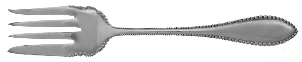 Leota (Silverplate, 1912) Medium Solid Cold Meat Serving Fork by Oneida Silver-1