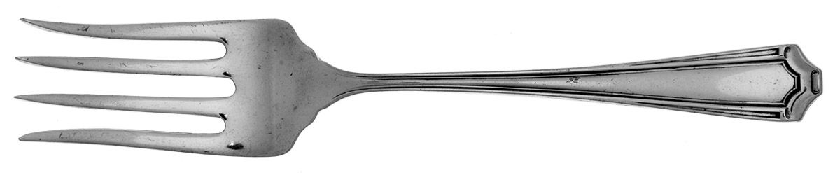 Lexington (Silverplate, 1914) Small Solid Cold Meat Serving Fork by Oneida Silver-1
